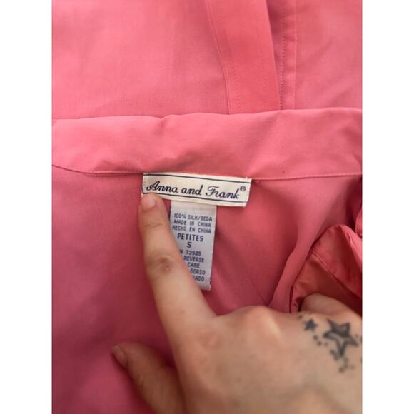 anna and frank pink button up blouse - Picture 3 of 3